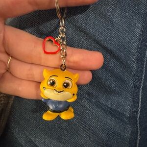 Officer Clawhauser Keychain with Heart Charm